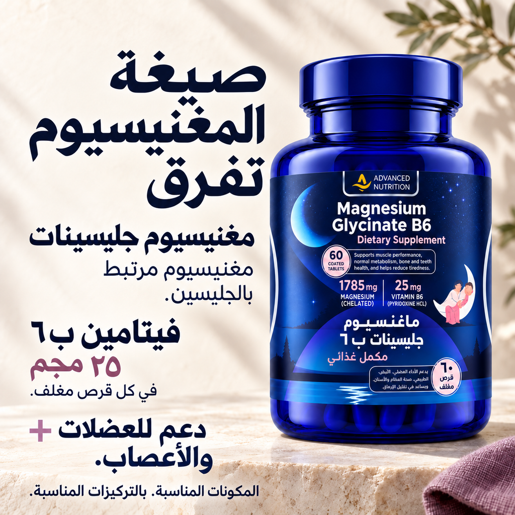 مغنيسيوم جليسينات ب6 250 مجم