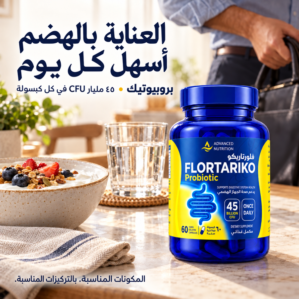 فلورتاريكو بروبيوتيك 45 مليار وحدة