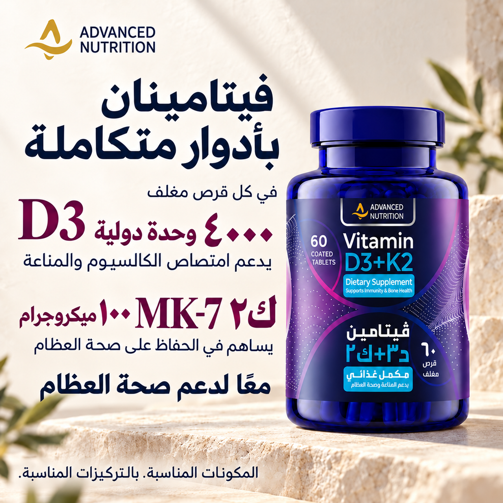 Vitamin D3 + K2 (4,000 IU + 100 mcg)