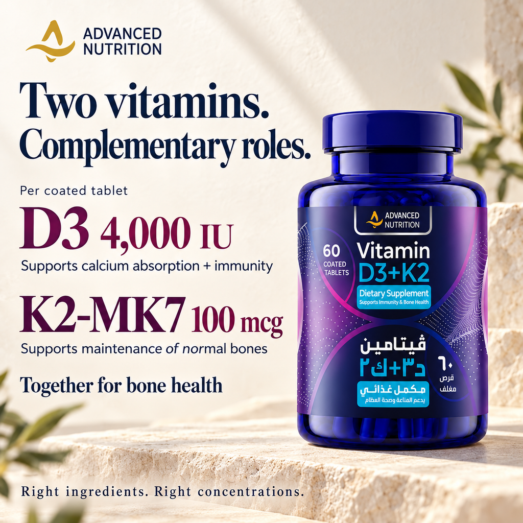 Vitamin D3 + K2 (4,000 IU + 100 mcg)